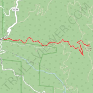 Green Mountain West Ridge Trail trail, distance, elevation, map, profile, GPS track