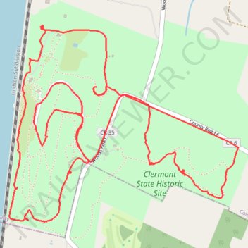 Clermont State Historic Site trail, distance, elevation, map, profile, GPS track