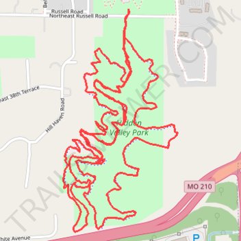 Hidden Valley Park trail, distance, elevation, map, profile, GPS track