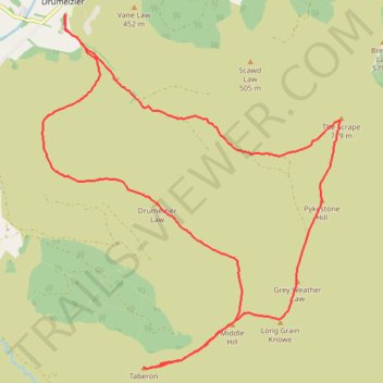 Hillwalk Pykestone Hill trail, distance, elevation, map, profile, GPS track