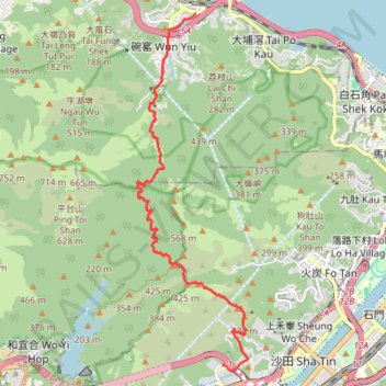 草城右澗補上段 trail, distance, elevation, map, profile, GPS track