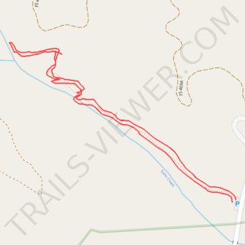 Toms Creek Falls Trail trail, distance, elevation, map, profile, GPS track