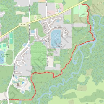Florida Trail from Lockwood Road to Barr Street in Little Big Econ State Forest trail, distance, elevation, map, profile, GPS track