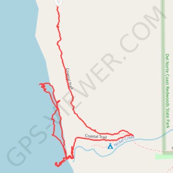 Coastal Trail and Beach trail, distance, elevation, map, profile, GPS track