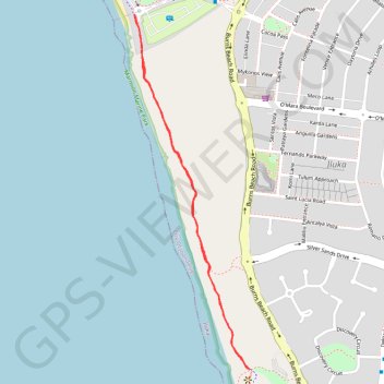 Burns Beach trail, distance, elevation, map, profile, GPS track