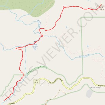 Goodykoontz Peak via Burkhardt Trail and x-country from Buckhorn CG trail, distance, elevation, map, profile, GPS track