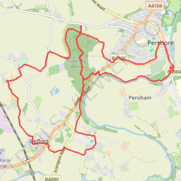 Around Tiddesley Wood trail, distance, elevation, map, profile, GPS track