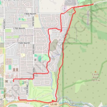 Bonneville Shoreline Trail trail, distance, elevation, map, profile, GPS track