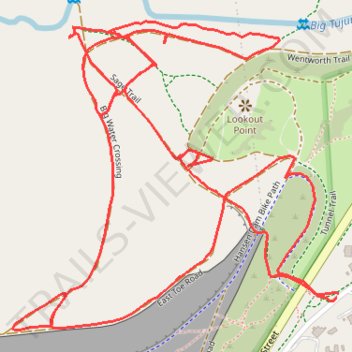 Hansen Dam East trail, distance, elevation, map, profile, GPS track