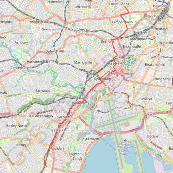 Sydney - Kogarah trail, distance, elevation, map, profile, GPS track