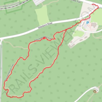 The Kennesaw Mountain National Battlefield Park Environmental Loop trail, distance, elevation, map, profile, GPS track